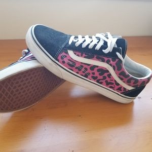 Pink leopard print vans